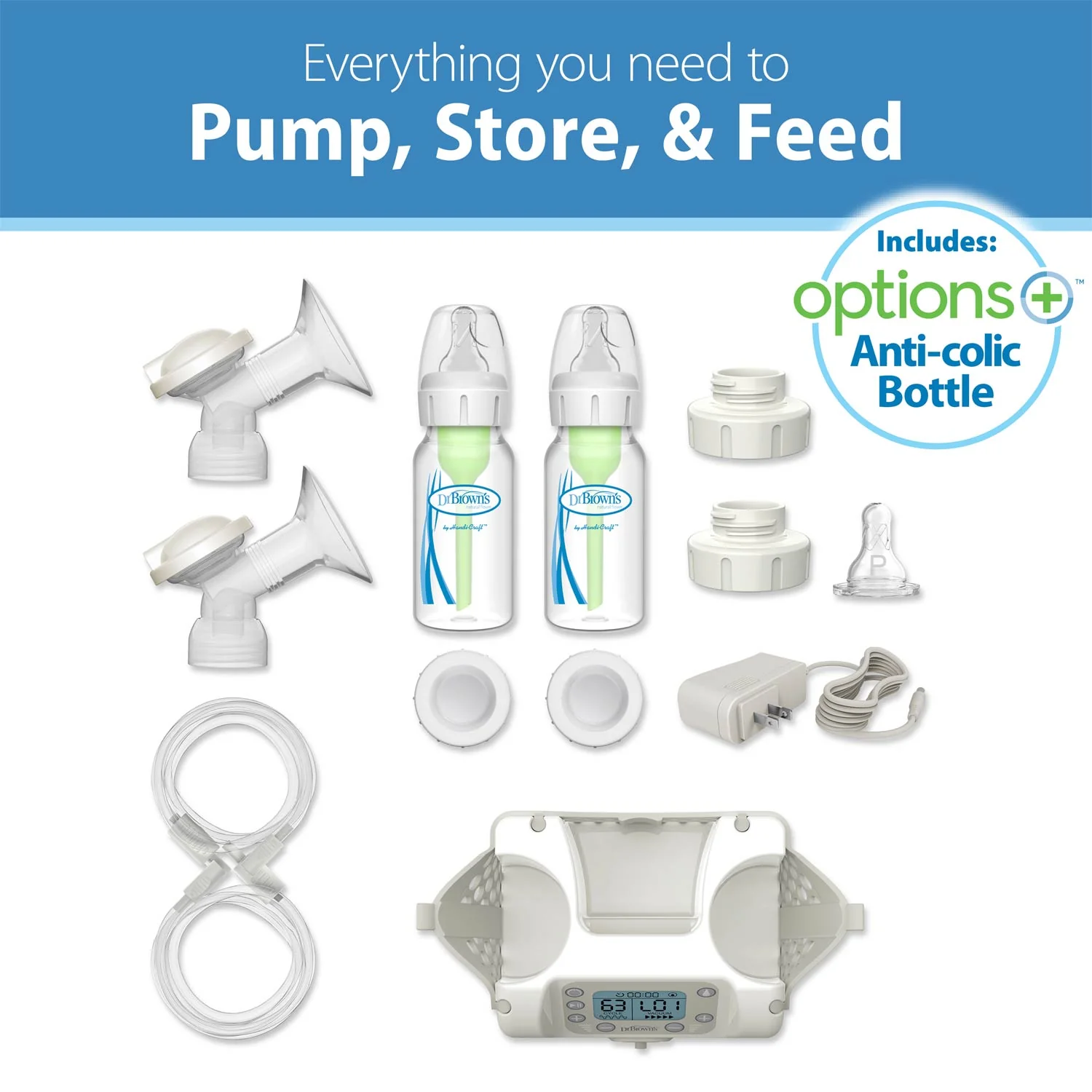 Dr. Brown's Customflow Double Electric Quiet Breast Pump with SoftShape Silicone Shields - Image 7