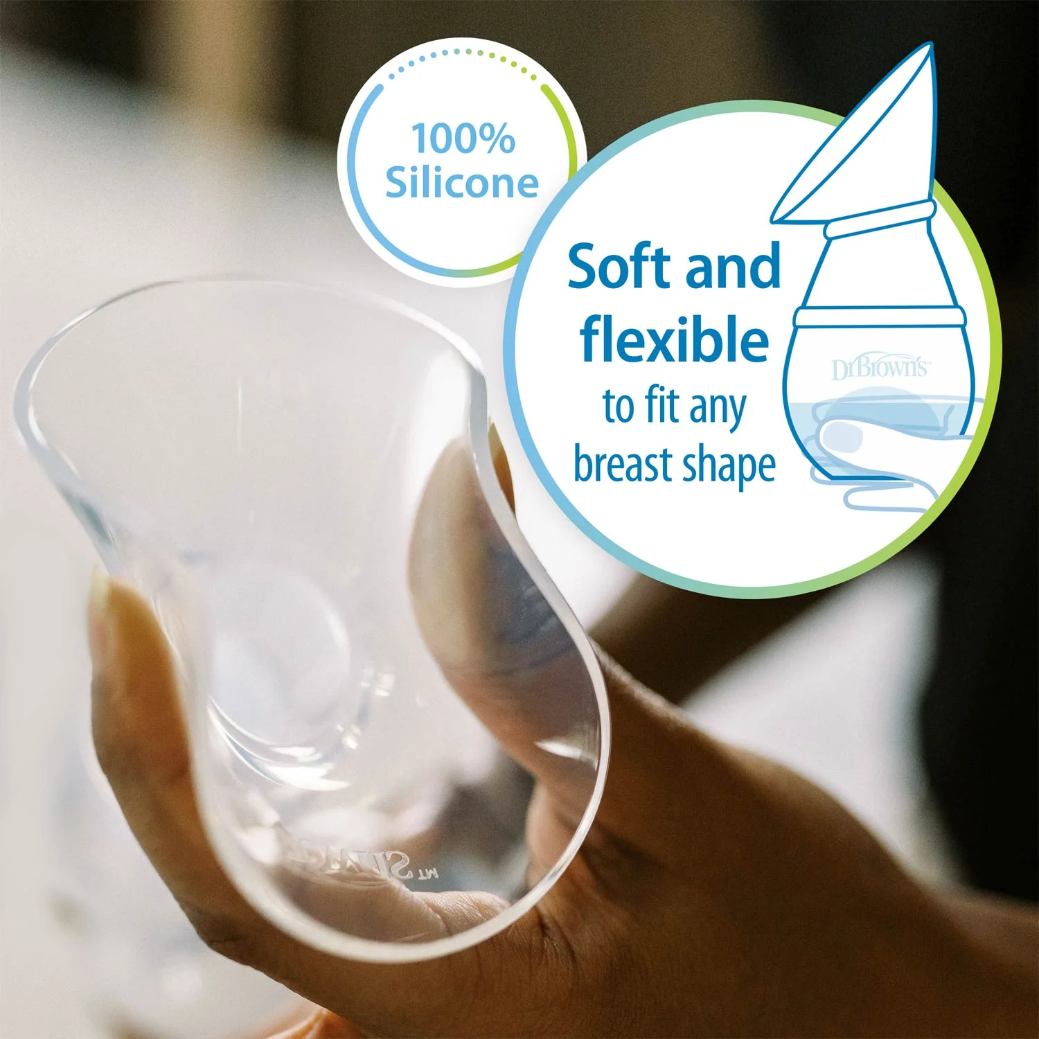 Dr. Brown's Silicone Breast Pump Breast Milk Catcher with Options+ Anti-Colic Baby Bottle & Travel Bag - Image 4